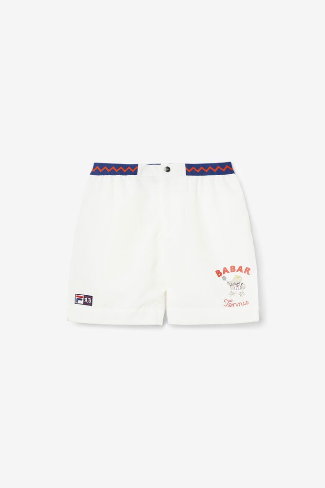 Fila X Rb Babar Marckus White Shorts Mens - NZ 93680-KCVI